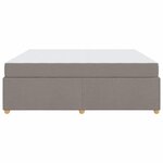 vidaXL Cadre de lit avec matelas Taupe 180 x 200 cm tissu
