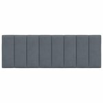 vidaXL Coussin de tête de lit Hanko gris foncé 137 cm velours