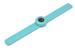 Montre mini bracelet bleu turquoise et cadran noir