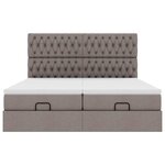 VidaXL Cadre de lit ottoman avec matelas taupe 160x200 cm tissu