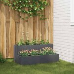 vidaXL Cache-pot de jardin Anthracite 100 x 60 x 45 cm Acier