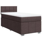 vidaXL Sommier à lattes de lit avec matelas Marron foncé 100x200 cm