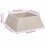 vidaXL Collier de sapin de Noël Blanc 70 x 70 x 28 cm Jacinthe d'eau