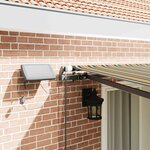 vidaXL Auvent Rétractable Vert et jaune 400 ×300 cm tissu