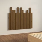 vidaXL Tête de lit murale Marron miel 95 5x3x80 cm Bois massif de pin