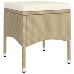 vidaXL Ensemble à manger de jardin 5 Pièces Résine tressée Beige