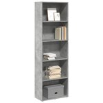 vidaXL Bibliothèque gris béton 60x30x189 cm bois d'ingénierie