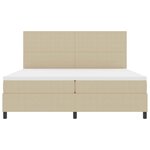 vidaXL Lit à ressort LED Gris clair et blanc 200 x 200 cm