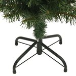 vidaXL Sapin de Noël artificiel mince avec support vert 120 cm PVC