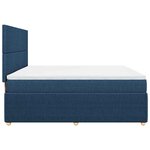 vidaXL Sommier à lattes de lit avec matelas Bleu 180x200 cm Tissu