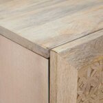 vidaXL Haut Armoire Blanc 40 x 33 x 110 cm bois de manguier massif