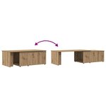 vidaXL Table basse chêne artisanal 150x50x35 cm bois d'ingénierie
