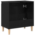 Meuble sous évier vidaXL Noir Chêne 58x33x60 cm Bois d'ingénierie