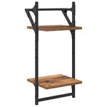 vidaXL Ensemble d'étagères murales 6 Pièces Bois Ancien 100 x 25 x 30 cm