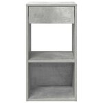 vidaXL Tables de chevet avec tiroir 2 Pièces gris béton 35x34x66 5 cm