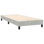 vidaXL Sommier à lattes de lit et matelas et LED gris clair 80x220 cm velours