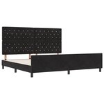 Literie vidaXL Noir 200x200 cm Velours