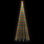 vidaXL Arbre de Noël cône 732 LED Colorées 160x500 cm