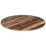 vidaXL Dessus de table rond 80 cm 15-16 mm Bois de récupération