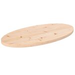 vidaXL Dessus de table 60x30x2 5 cm bois de pin massif ovale