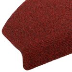 vidaXL Tapis d'escalier auto-adhésifs Semi-circulaire 15 Pièces Bordeaux