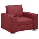 vidaXL Fauteuil Sofa 59 cm avec coussin Rouge bordeaux Cuir artificiel