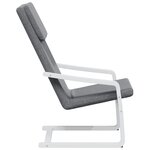 vidaXL Chaise de relaxation Gris foncé Tissu