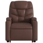 vidaXL Fauteuil inclinable de massage Marron Similicuir