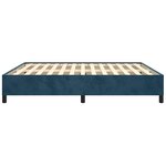 vidaXL Cadre de lit sans matelas bleu foncé 180x200 cm velours