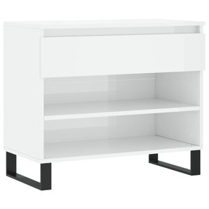 vidaXL Armoire à chaussure Blanc brillant 70x36x60 cm Bois ingénierie