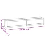 vidaXL Lit surélevé 150x30x25 cm bois massif de teck