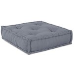 Pouf modulable 4 places convertible en tissu gris vidaXL