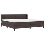vidaXL Lit boxspring avec matelas Marron foncé 200 x 200 cm