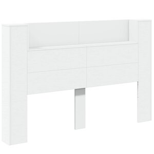 vidaXL Tête de lit Blanc 160 x 16 5 x 103 5 cm Bois d'ingénierie