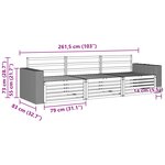vidaXL Ensemble de canapés d'extérieur 3 Pièces Naturel