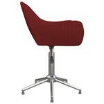 Vidaxl chaise pivotante de salle à manger rouge bordeaux tissu