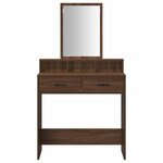 vidaXL Table de Toilette Chêne brun 79 x 41 x 140 cm Bois d'ingénierie