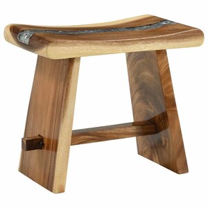 vidaXL Tabouret de salle de bain Naturel 50 x 30 x 44 cm Bois naturel