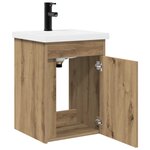 vidaXL Meuble de salle de bain avec robinet Chêne artisanal