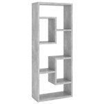 vidaXL Étagère murale Gris béton 36x16x90 cm Bois d'ingénierie