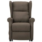 vidaXL Fauteuil Taupe Tissu