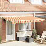 vidaXL Auvent Rétractable Rayure Multicolore 400x200 cm tissu
