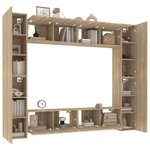 vidaXL Ensemble de meubles TV 8 Pièces Chêne sonoma Bois d'ingénierie