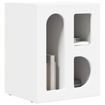 vidaXL Table de chevet Blanc 40 x 35 x 50 cm Bois d'ingénierie