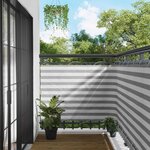 vidaXL Écran de balcon Gris clair et blanc 120 x 800 cm