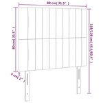 vidaXL Têtes de lit 2 Pièces Crème 80x5x78/88 cm Tissu