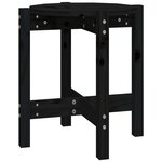 vidaXL Table basse Noir Ø 42 5x45 cm Bois massif de pin