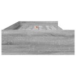vidaXL Cadre de lit avec rangement avec tiroir Gris Sonoma 75 x 190 cm
