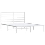 vidaXL Cadre de lit métal sans matelas et tête de lit blanc 150x200 cm