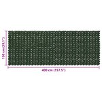 vidaXL Écran de balcon avec feuilles Vert foncé 400 x 150 cm